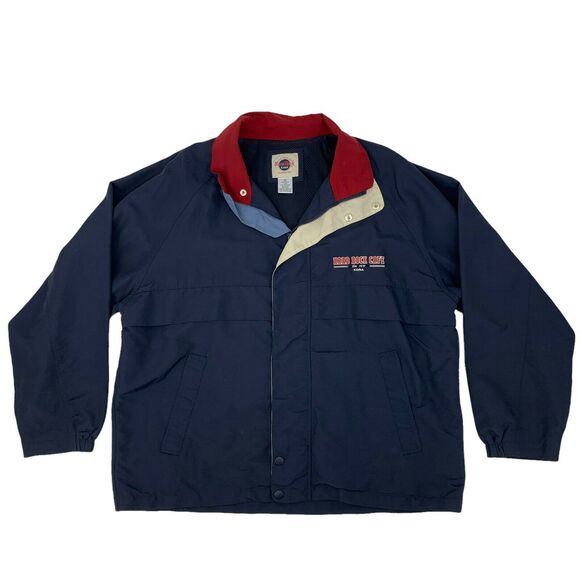 Hard Rock Cafe Other - Vintage Hard Rock Cafe Kona Hawaii Windbreaker Mens XL Extra Large Navy Blue 90s